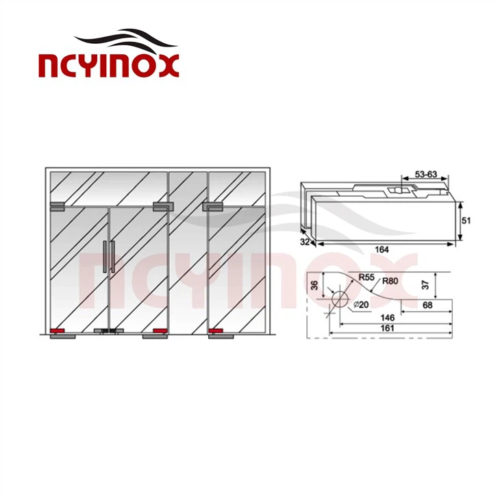 Patch Fitting|JM-01 Bottom Glass Door Patch Fitting To Suit Floor Springs